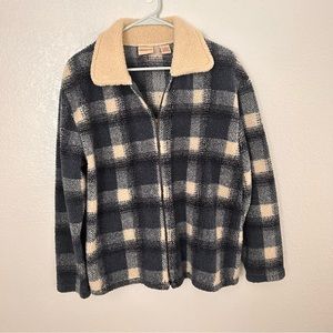 crossroads teddy zip up